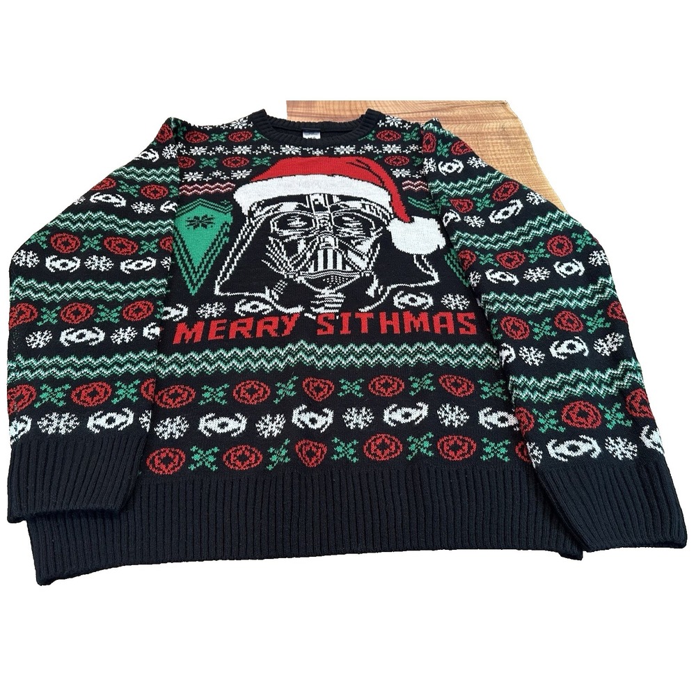 Star Wars Christmas Sweater Darth Vader Ugly Merry Sithmas Size XL